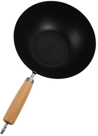 GALPADA Small Iron Pot Japanese Wok Bottom Fry Pan Cooking Pot for Home Use Gas Stove