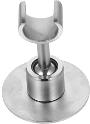 HOUDERCO Handbrausehalter aus 304 Edelstahl Silber mit Universalem Stecksystem und 360° Drehung Verstellbare Bohrfreie Duschkopfhalterung für Badezimmer und Duschstangen