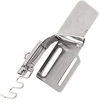 GARIOUANS Encuadernadora De Máquina De Coser Metálica Para Doble Pliegue y Costura Plana, Accesorio Industrial, Color Metálico, Tamaño Entrada 12mm, Para Confección Textil, Uso Profesional Talleres