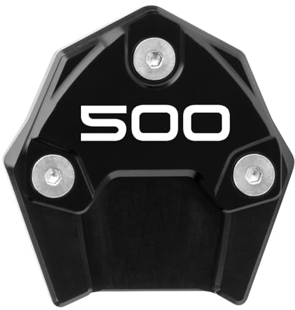 MotHeartCNC Motorrad-Ständerfuß-Verbreiterung für Rebel 500 (CMX500) 2017-2025 Aluminium-Erweiterung Sicherer Halt Seitenständerplatte Stabile Erweiterung Zubehör (Schwarz)