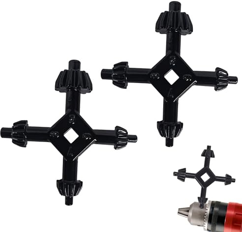 2PCS Chuck Key for Electric Drill, Steel 4 in 1 Drills Chuck Key