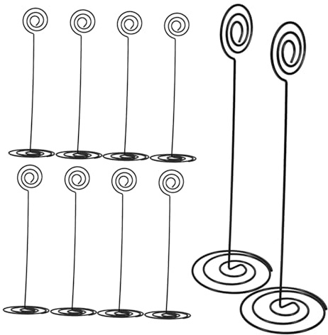 Cabilock 10piezas Soportes para Números de Mesa Porta Tarjetas de Clips para Tarjetas de Mesa para Bodas Cumpleaños Fiestas Restaurantes o Oficinas