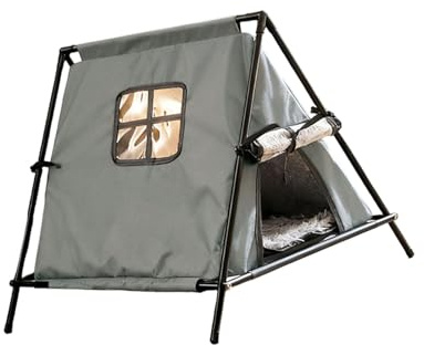 ZYHARUKO Thermisches Outdoor-Katzenzelt, wasserabweisend, Campingzelt, ganzjährig, schützt vor Kälte und Regen, winterfest, für drinnen und draußen