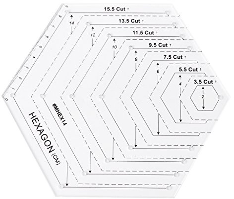 Rxgiasup Esagono Quilt Righello Patchwork plastica modello Strumenti di cucito Righelli di misura utili