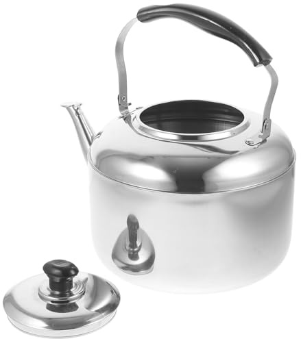 Alipis Hervidor de Agua de Acero Inoxidable 6l Silbido para Cocina de Inducción, Tetera para Sopa Caliente y Vajilla de Café, Olla Casera Resistente para Hogar y Oficina
