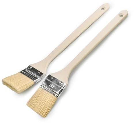 10x Profi Flachpinsel 50 mm (2 Zoll) – Malerpinsel Set mit Natur-Synthetik-Mix & Ergonomischem Holzgriff – Hochwertige Lackpinsel für Lasuren, Lacke & Wandfarben