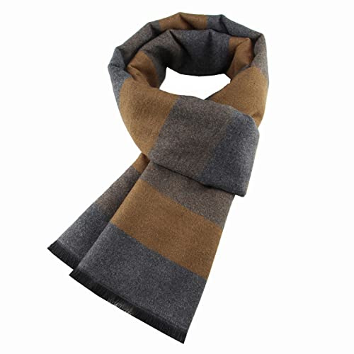 Ueither Sciarpa Uomo Autunno Invernale Termica Calda Morbida Casual Business (180cm x 30cm, Colore 23)
