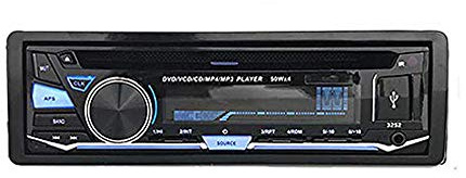 BOOMBOOST Radio Coche Autoradio Bluetooth MP3 Reproductor De CD Y DVD con Estéreo Manos Libres Autoradio Radio De Audio FM Control Remoto Inalámbrico Borde Extraíble Individual 1 DIN 12V BT 3252