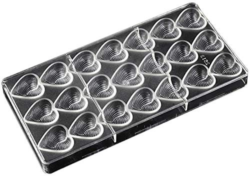 AMOYER Plastique Transparent Cuisson pâtisserie Outils en Forme de Coeur Moule de Chocolat en Polycarbonate Cuisine Ustensiles pour Cuisson Moule Bonbons Chocolat Moules 1pc