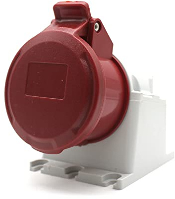 DOJA Industrial | Presa a Muro Industriale 380 - IP44 | 32A 3P+N+T 5 Poli | Presa Industriale Trifase Parete 5 Pin | Prese Elettriche Industriali | Spine Elettriche Industriali, Presa Esterna Camper
