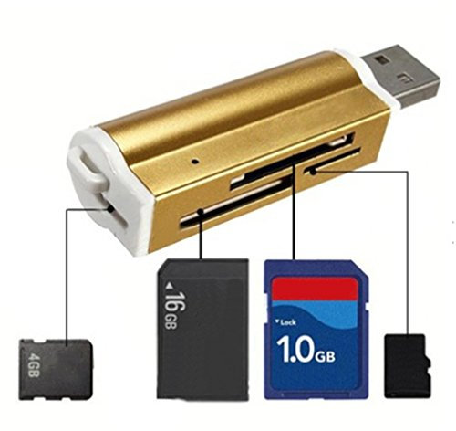 Sytaun Lecteur De Carte SD, Lecteur De Carte MicroSD, Lecteur De Carte TF, Adaptateur, Multifonction USB 2.0 Micro SD TF MMC SDHC MS Lecteur De Carte Mémoire Haute Vitesse