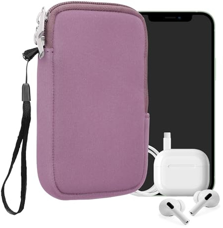 kwmobile Estuche de Neopreno Universal para Smartphone - Funda Protectora con Cremallera para XL - 6,7/6,8 Lila