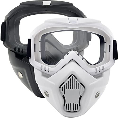 2 Pack Taktische Maske Abnehmbare Goggle-Masken Kompatibel mit Nerf Rival, Apollo, Zeus, Khaos, Atlas, Artemis Blasters Rival Maske