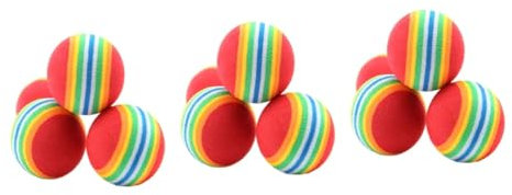 FRCOLOR 36 STK Regenbogenkugeln Aus Eva-Schaum Kauspielzeug Für Hunde Bälle Für Katzen Welpenfangspielzeug Hundebälle Für Aggressive Kauer Katzenspielzeug Hund Holen Der Hund Hunde-Ei