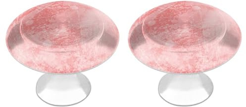 Tilivyx Türknäufe, dekorativ, rosa Marmor-Textur, 1 Stück (2 Schubladengriffe)