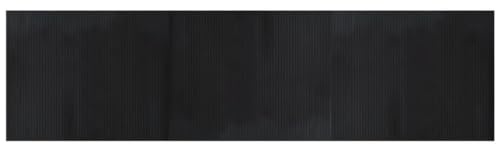 vidaXL Teppich Rechteckig Schwarz 80x300 cm Bambus