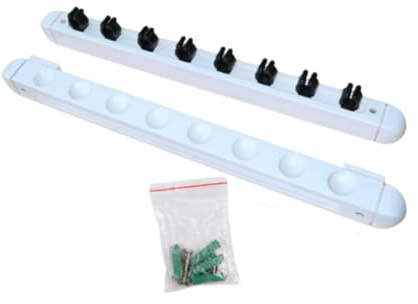rockible Billard Wandhalterung, Billard Queue Halterung Wand für Schulen, Heime und Vereine, Billard-Queue-Rack, Wandmontierter Pool Cue Wall Mounted Rack für 8Queues Billardzubehör