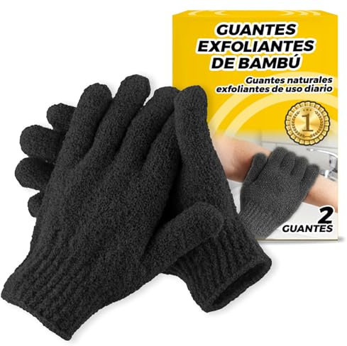 Lot de 2 gants exfoliants corporels – Éponge exfoliante pour le corps – Gant crin – Nettoyage et exfoliation – Élimine les cellules mortes, améliore la circulation, adoucit la peau – Tous types de