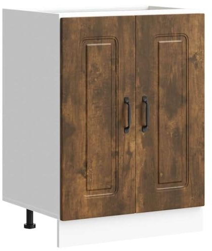 vidaXL Mueble bajo para Fregadero Kalmar Roble Ahumado 60x46x81,5 cm