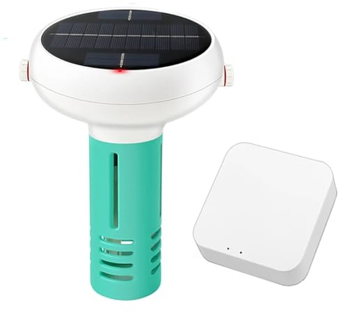 Schwimmender Smart Pool Monitor 7 in 1 Wassertestgerät für CL, PH, EC, TDS, ORP, Temperatur, Salzgehalt, APP Digitalanzeige für Pools, Salzwasserpools, Whirlpools & Spas