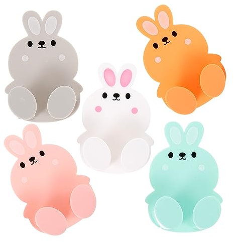 Gadpiparty 5pcs Power Cord Hook Plug Holder Adhesive Wall Hooks for Bathroom Cable Management