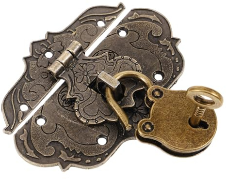 DOITOOL Serrure À Loquet En Alliage De Zinc Vintage Pour Boîte À Bijoux Et Coffret Cadeau Petit Cadenas Ours 7.5 X 5.5 X 0.7 Cm