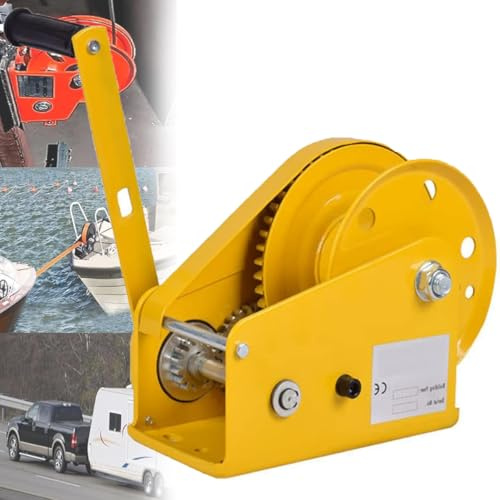 Cabrestante de mano portátil con manivela de autobloqueo y trinquete de 2 vías, extractor de trinquete de engranaje resistente para remolques, camiones y barcos, herramienta eficiente y fiable