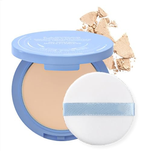 Pore-Blurring Lightweight Foundation Setting Powder for Mature Skin, Oil Control Pressed Powder, Translucent Matte Finish, Waterproof & Long-Lasting(NATURAL BEIGE)