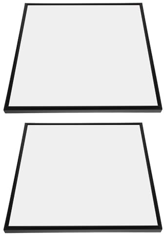 HAMPPLIES 2 Marcos Decorativos en Pvc y Madera de 12 Pulgadas para Discos de Vinilo Soporte de Pared para Organización de Álbumes en Hogares y Oficinas