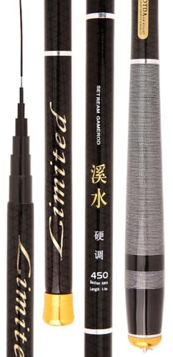 Angelrute,Teleskopruten Karpfenrute Teleskop Angelrute Ultraleicht Super Harte Carbon Faser Tragbare USO apto para Süßwasser Pole Hand 3,6 M 4,5, 7,2(3.6M)