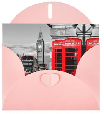 Schöne Grußkarten mit englischem Retro-Telefondruck, inklusive Umschläge, blanko, für Hochzeiten, Veranstaltungen, Geburtstage