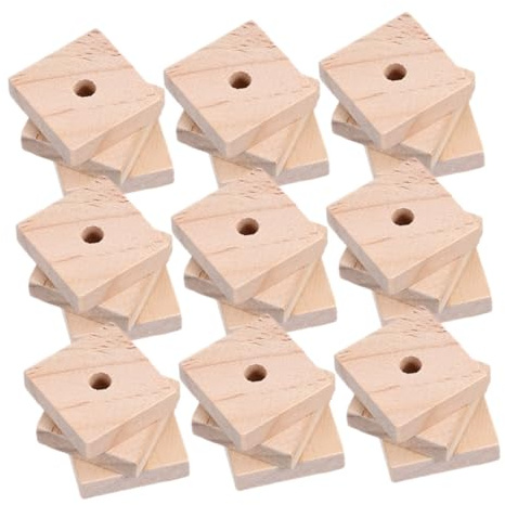 VICASKY 120pcs Parrot Chewing Wood Chips Entertainment Safe Wood Material for Craft and Education Projects Suitable for Birds and Small Animals for Parrots and Macaws