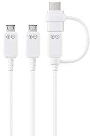 Samsung EP-MN930 1.33m USB A Color Blanco - Cable USB (1,33 m, USB A, Male Connector/Male Connector, Color Blanco, Derecho, Derecho)- Versión española