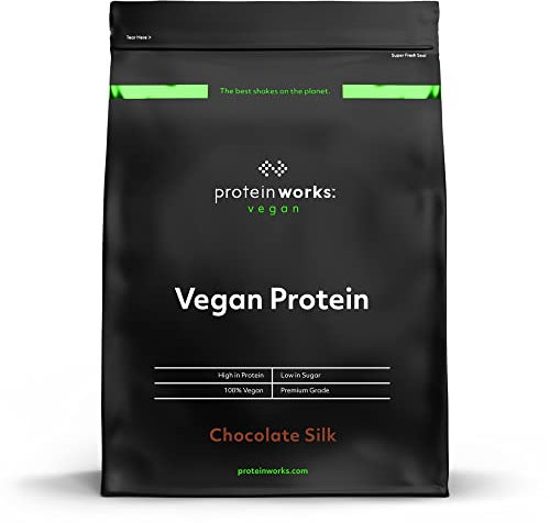 Protein Works - Vegan Protein Powder, Chocolate Silk, 66 Servings, 100% Plant Based & Natural, Premium Multi-Protein Blend, Low Fat Shake, Low Calorie Shake, 2kg