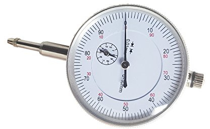 Centesimal klockkomparator, 0–10 mm, upplösning 0,01 mm för magnetisk bas