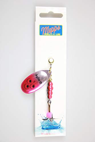 MEPP'S Spinner MEPPS AGLIA - Cebo para Pesca de lanzado para Muchas Variantes, AGLIA/Pink 5/13g