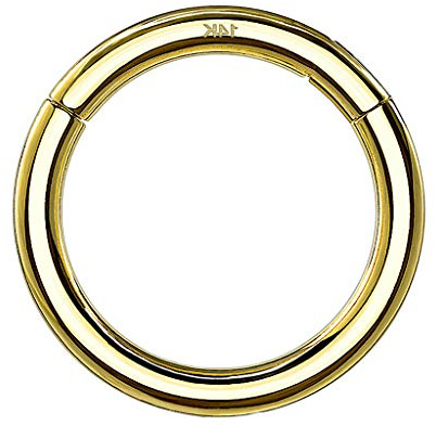 Taffstyle Piercing 585 Gold 14 Karat Clicker Scharnier | für Lippe Ohr Nase Intimbereich Augenbrauen Bauch