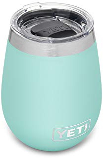 YETI Rambler 10 oz Wine Tumbler, Vacuum Insulated, Stainless Steel with MagSlider Lid, Seafoam