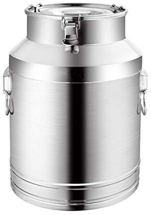 La Leche Puede Cubeta 201 Acero Inoxidable Barriles De Transporte De Leche Cubo De Vino Olla De Lechería Jarra De Mano Bote Hermético Para Almacenamiento De Té Con Tapa Sellada Tarea Pesada,15L