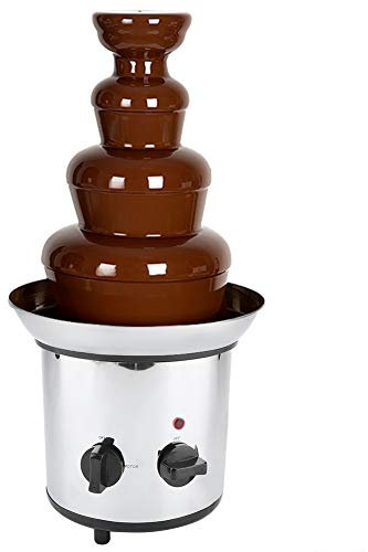 Máquina de fusión de chocolate eléctrica, máquina de fusión de chocolate de acero inoxidable 4 niveles fácil de usar para centro comercial para bodas