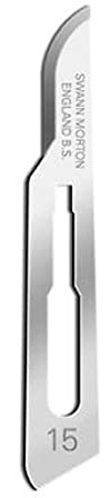 Swann Morton N°15 Scalpels stériles jetables avec protection