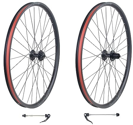 WEEROCK 29 Inch MTB Wheel Set Aluminium Alloy Double Wall Rims for Mountain Bike， Front & Rear Wheelsets with Bearing Hubs for DISC Brake compatibes with 7/8/9/10/11 Speeds Cassette