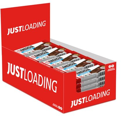 JustLoading Barrita Energética 90% Dátil con Coco, Nueces | Vegana | 12x40g | Sin gluten, aceite de palma, lactosa ni azúcares. Vitaminas, minerales y antioxidantes naturales. Energía y recuperación.