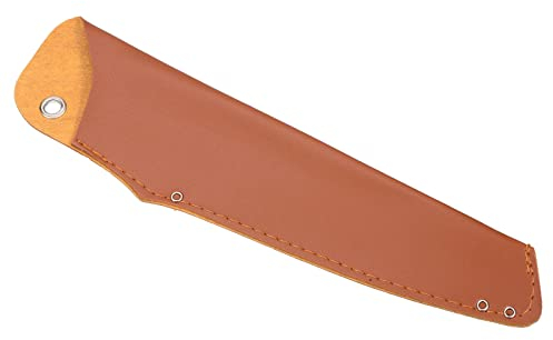 PATIKIL Santoku-Messerscheide, 27,9 cm, PU-Leder, Messerabdeckung, Kantenschutz, Klingenschutz, universell für Zuhause, Küche, Braun