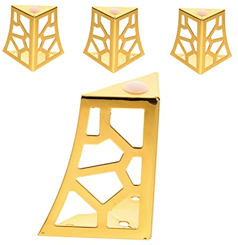 OSALADI 4Pcs Metal Sofa Legs Gold Finish Coffee Table Legs Iron Furniture Legs Replacement for Dresser Cabinet Support