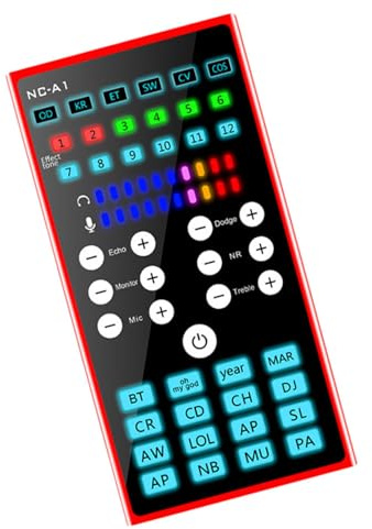Carte Son Métal pour Mixeur Audio, 1200mv Téléphone Ordinateur | Réverbération Bruit, Changeur de Voix, pour Diffusion en Direct sur Téléphone et PC