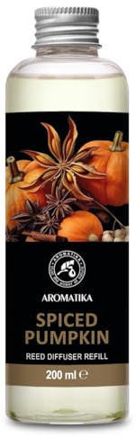 Recambio Difusor de Calabaza Picante 200ml - Relleno Difusor - Difusores Aromáticos - Ambientador - Difusor Perfumado - Fragancia para Habitación - Aromaterapia - Reed Diffuser Refill Spicy Pumpkin