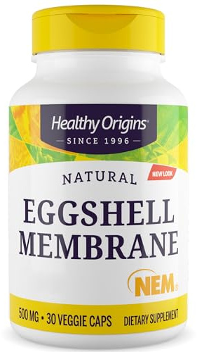 Healthy Origins, Natural Eggshell Membrane, 30 vegetarische Kapseln, 500mg Eierschalenmembran je Dosis, Glutenfrei, Sojafrei, GMO frei, Geschmacksneutral