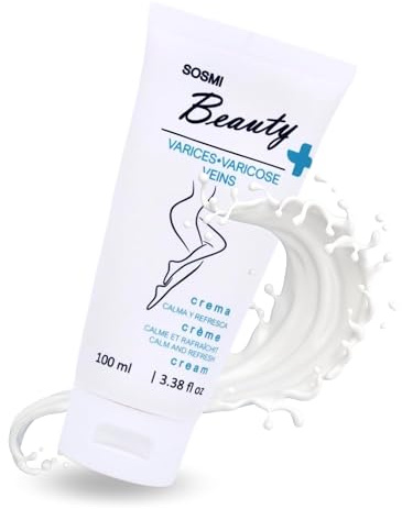 Crema para Varices, Calma Y Refresca, Reduce Celulitis, Hidratante, Efecto Relajante Y Refrescante, Efecto frio, Mejora circulacion, Piernas cansadas, Piernas Hinchadas, 100 Ml