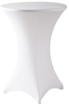 METRO Professional Stretchhusse für Stehtisch Onyx, Polyester/Elasthan, Ø 80-90 cm, weiß